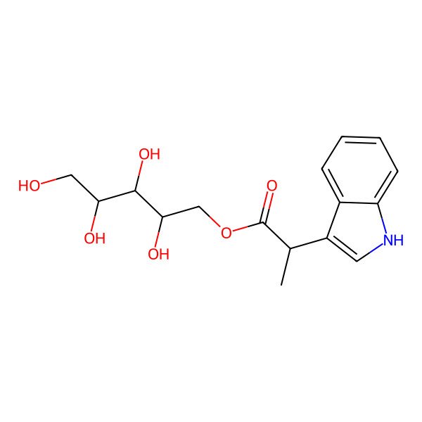 2D Structure of [(2R,3R,4R)-2,3,4,5-tetrahydroxypentyl] (2S)-2-(1H-indol-3-yl)propanoate