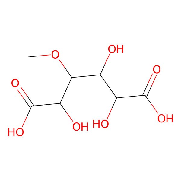2D Structure of (2R,3R,4R,5R)-2,3,5-trihydroxy-4-methoxyhexanedioic acid