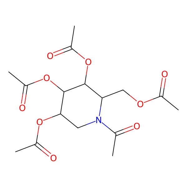 2D Structure of [(2R,3R,4R,5S)-1-acetyl-3,4,5-triacetyloxypiperidin-2-yl]methyl acetate