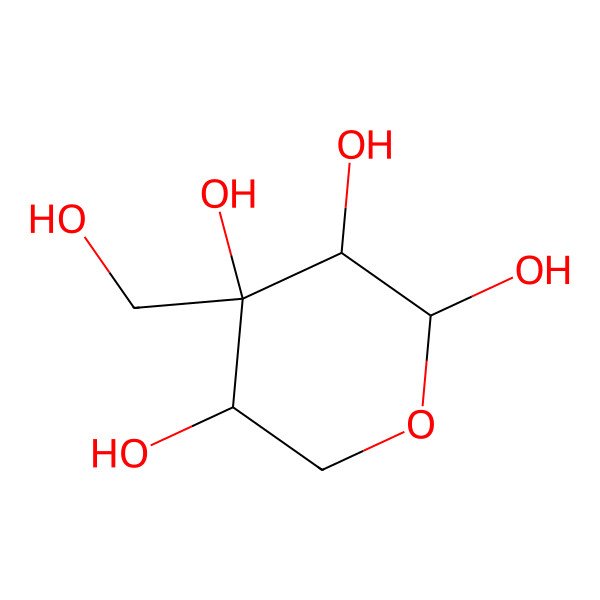 2D Structure of (2R,3R,4R,5S)-4-(hydroxymethyl)oxane-2,3,4,5-tetrol