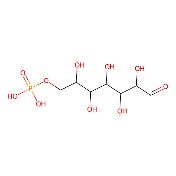 2D Structure of [(2R,3R,4R,5S,6S)-2,3,4,5,6-pentahydroxy-7-oxoheptyl] dihydrogen phosphate