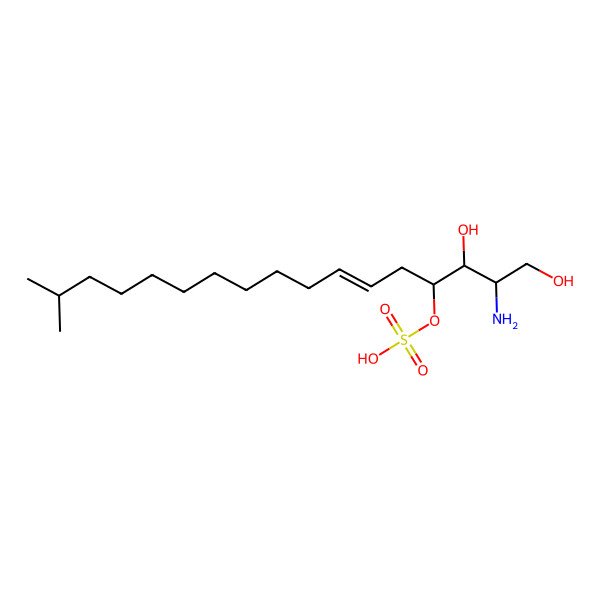 2D Structure of [(2R,3R,4S)-2-amino-1,3-dihydroxy-16-methylheptadec-6-en-4-yl] hydrogen sulfate