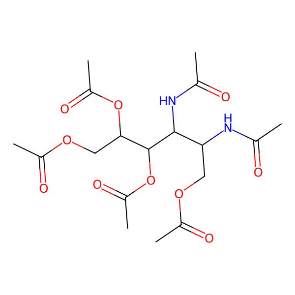 2D Structure of [(2R,3R,4S,5R)-2,3-diacetamido-4,5,6-triacetyloxyhexyl] acetate