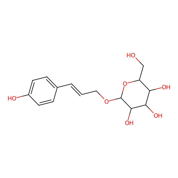 2D Structure of (2R,3R,4S,5R,6R)-2-(hydroxymethyl)-6-[(E)-3-(4-hydroxyphenyl)prop-2-enoxy]oxane-3,4,5-triol