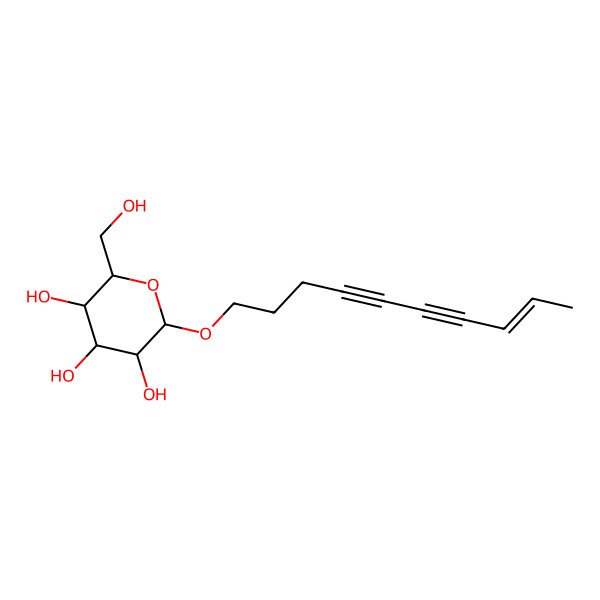 2D Structure of (2R,3R,4S,5R,6R)-2-[(Z)-dec-8-en-4,6-diynoxy]-6-(hydroxymethyl)oxane-3,4,5-triol
