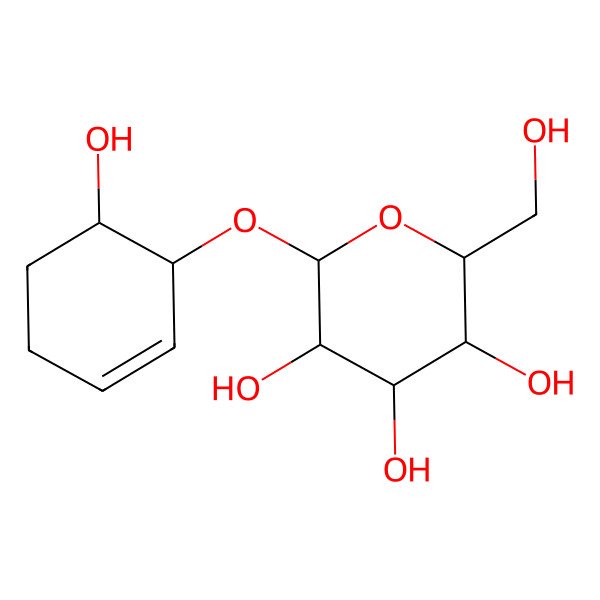2D Structure of (2R,3R,4S,5S,6R)-2-[(1R,6S)-6-hydroxycyclohex-2-en-1-yl]oxy-6-(hydroxymethyl)oxane-3,4,5-triol