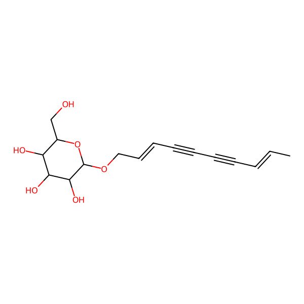 2D Structure of (2R,3R,4S,5S,6R)-2-[(2E,8Z)-deca-2,8-dien-4,6-diynoxy]-6-(hydroxymethyl)oxane-3,4,5-triol