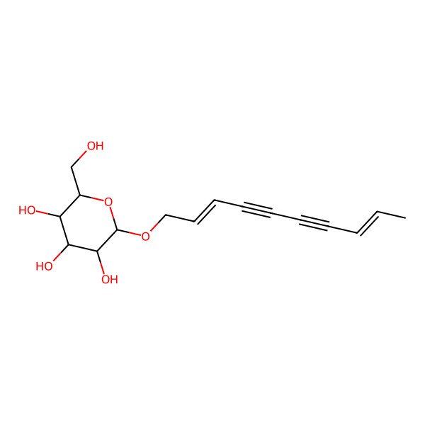 2D Structure of (2R,3R,4S,5S,6R)-2-deca-2,8-dien-4,6-diynoxy-6-(hydroxymethyl)oxane-3,4,5-triol