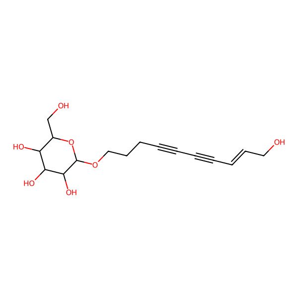 2D Structure of (2R,3R,4S,5S,6R)-2-[(E)-10-hydroxydec-8-en-4,6-diynoxy]-6-(hydroxymethyl)oxane-3,4,5-triol