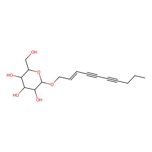 2D Structure of (2R,3R,4S,5S,6R)-2-[(E)-dec-2-en-4,6-diynoxy]-6-(hydroxymethyl)oxane-3,4,5-triol