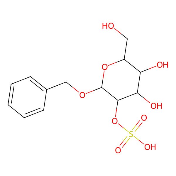 2D Structure of Benzyl beta-d-glucopyranoside-2-sulfate