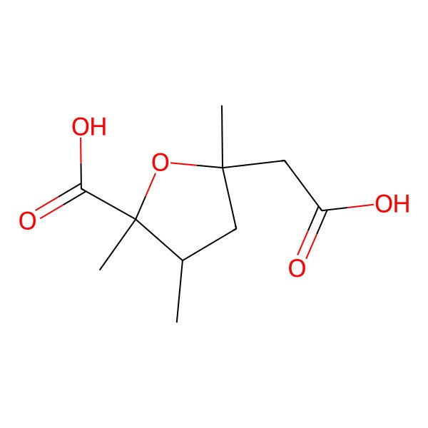 2D Structure of (2R,3R,5S)-5-(carboxymethyl)-2,3,5-trimethyloxolane-2-carboxylic acid