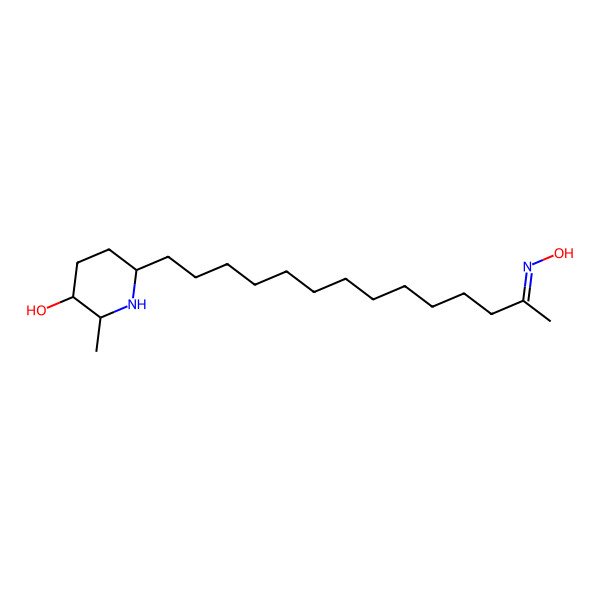 2D Structure of (2R,3R,6S)-6-[(13E)-13-hydroxyiminotetradecyl]-2-methylpiperidin-3-ol