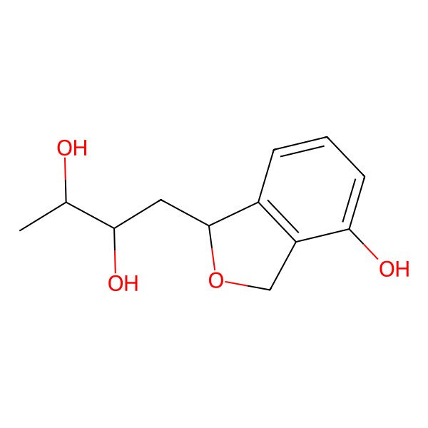 2D Structure of (2R,3S)-1-[(1R)-4-hydroxy-1,3-dihydro-2-benzofuran-1-yl]butane-2,3-diol