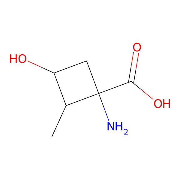 2D Structure of trans-(2R,3S)-1-amino-3-hydroxy-2-methylcyclobutane-1-carboxylic acid