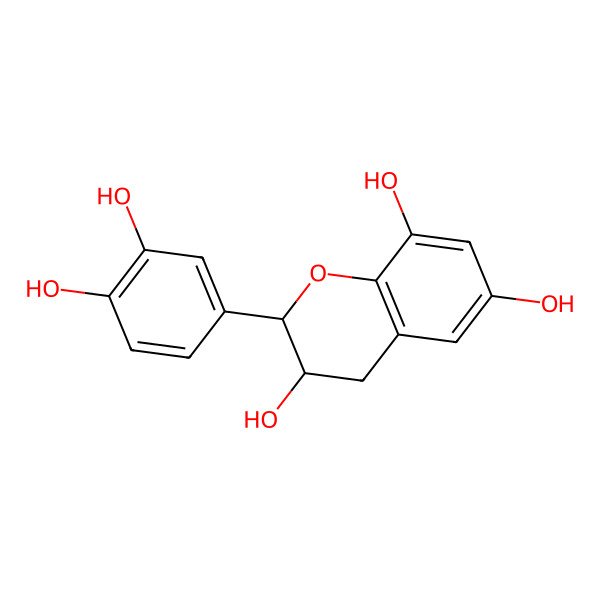 2D Structure of (2R,3S)-2-(3,4-dihydroxyphenyl)-3,4-dihydro-2H-chromene-3,6,8-triol