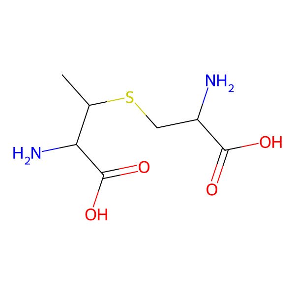 2D Structure of (2R,3S)-2-amino-3-[(2R)-2-amino-2-carboxyethyl]sulfanylbutanoic acid