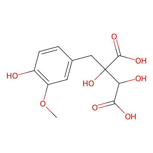 2D Structure of (2R,3S)-2,3-dihydroxy-2-[(4-hydroxy-3-methoxyphenyl)methyl]butanedioic acid