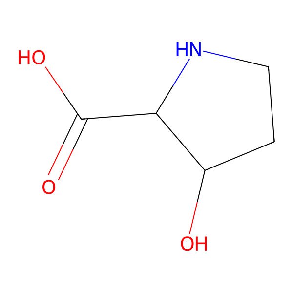 2D Structure of (2R,3S)-3-hydroxypyrrolidine-2-carboxylic acid 2D Structure of (2R,3S)-3-hydroxypyrrolidine-2-carboxylic acid