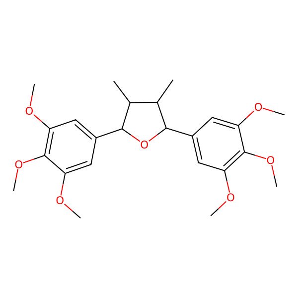2D Structure of (2R,3S,4R,5R)-3,4-dimethyl-2,5-bis(3,4,5-trimethoxyphenyl)oxolane 2D Structure of (2R,3S,4R,5R)-3,4-dimethyl-2,5-bis(3,4,5-trimethoxyphenyl)oxolane