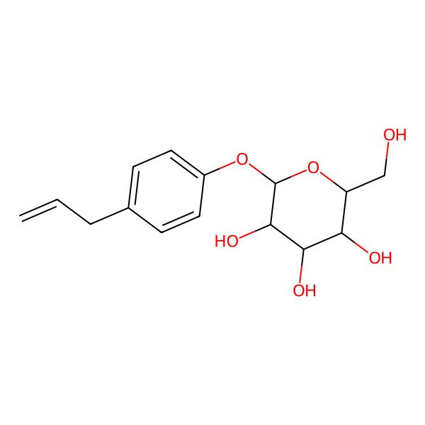 2D Structure of (2R,3S,4R,5R,6S)-2-(hydroxymethyl)-6-(4-prop-2-enylphenoxy)oxane-3,4,5-triol