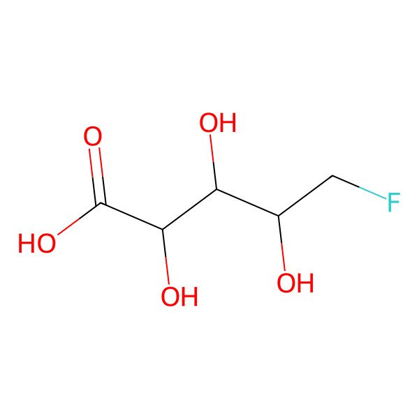 2D Structure of (2R,3S,4S)-5-fluoro-2,3,4-trihydroxypentanoic acid
