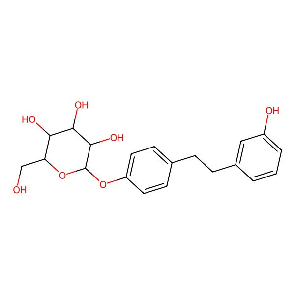 2D Structure of lunularin-4-O-beta-D-glucoside