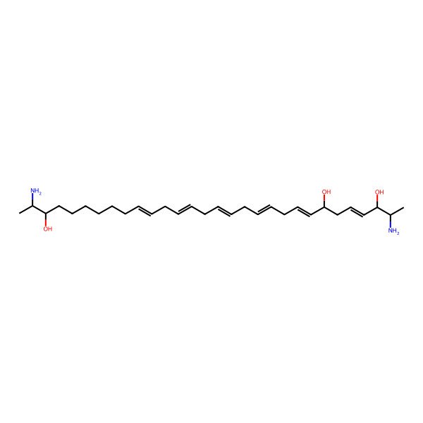 2D Structure of (2R,3S,4Z,7S,8E,11Z,14Z,17Z,20Z,28S,29R)-2,29-diaminotriaconta-4,8,11,14,17,20-hexaene-3,7,28-triol