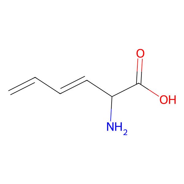 2D Structure of (2R,3Z)-2-aminohexa-3,5-dienoic acid