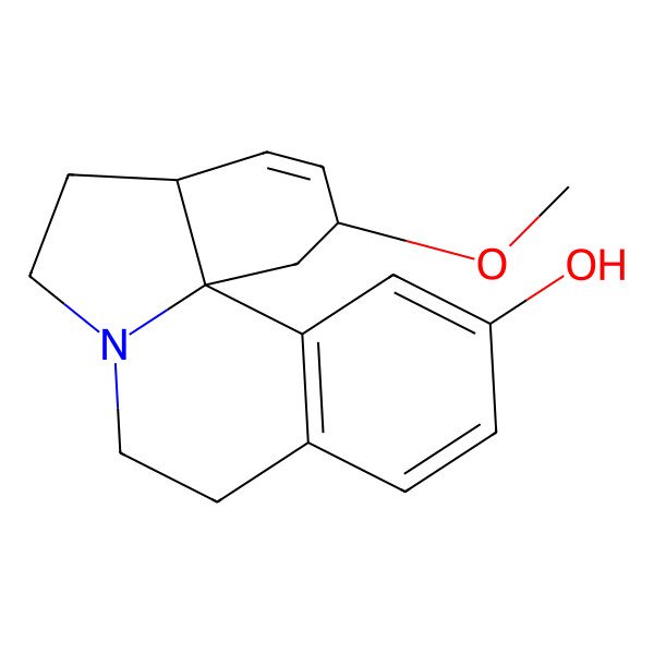 2D Structure of (2R,4aR,13bS)-2-methoxy-2,4a,5,6,8,9-hexahydro-1H-indolo[7a,1-a]isoquinolin-12-ol