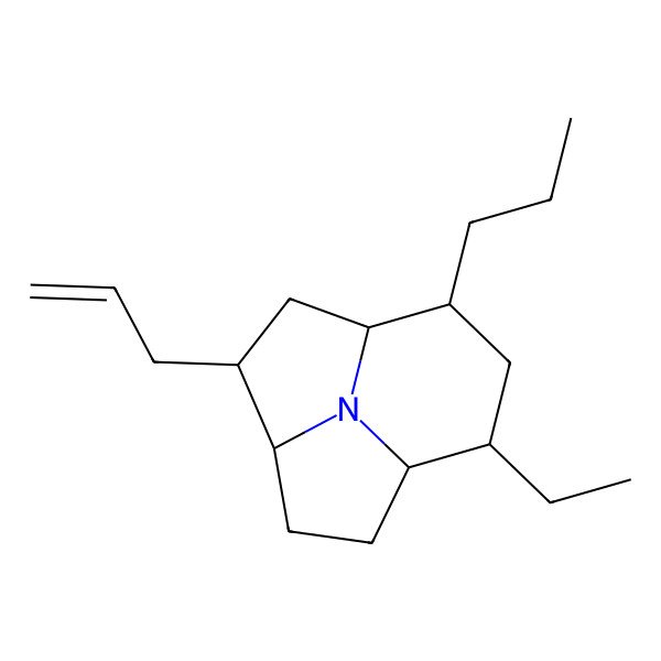 2D Structure of (2R,4aR,5S,7S,7aS)-2-Allyl-5-ethyl-7-propyldecahydropyrrolo[2,1,5-cd]indolizine