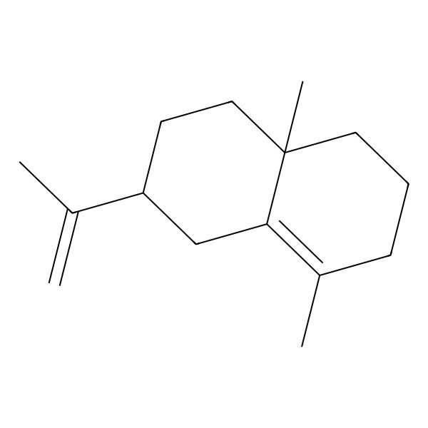 2D Structure of (2R,4aS)-4a,8-dimethyl-2-prop-1-en-2-yl-2,3,4,5,6,7-hexahydro-1H-naphthalene