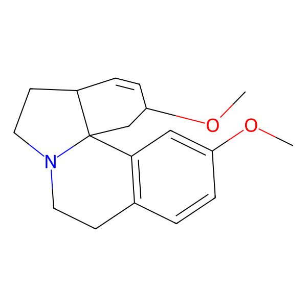 2D Structure of (2R,4aS,13bS)-2,12-dimethoxy-2,4a,5,6,8,9-hexahydro-1H-indolo[7a,1-a]isoquinoline