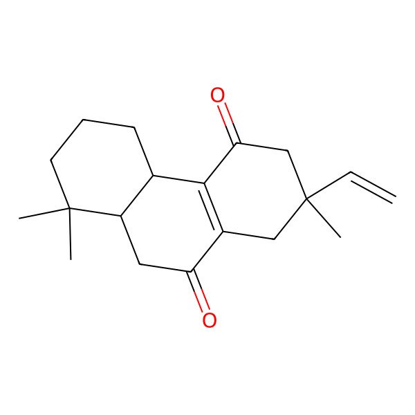 2D Structure of (2R,4bS,8aR)-2-ethenyl-2,8,8-trimethyl-1,3,4b,5,6,7,8a,9-octahydrophenanthrene-4,10-dione