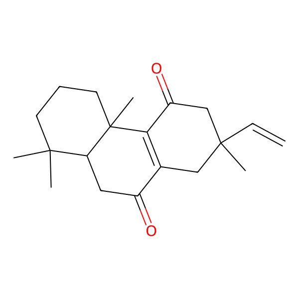 2D Structure of (2R,4bS,8aS)-2-ethenyl-2,4b,8,8-tetramethyl-3,5,6,7,8a,9-hexahydro-1H-phenanthrene-4,10-dione