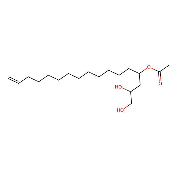2D Structure of [(2R,4R)-1,2-dihydroxyheptadec-16-en-4-yl] acetate