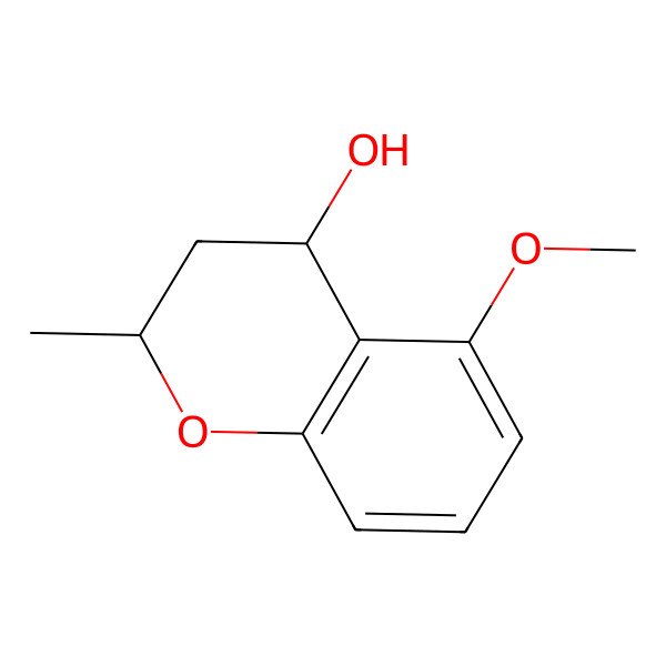 2D Structure of (2R*,4R*)-3,4-dihydro-5-methoxy-2-methyl-2H-1-benzopyran-4-OL