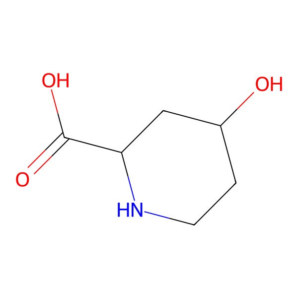 2D Structure of (2R,4R)-4-hydroxypiperidine-2-carboxylic acid