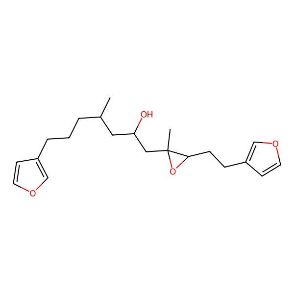 2D Structure of (2R,4S)-7-(furan-3-yl)-1-[(2R,3R)-3-[2-(furan-3-yl)ethyl]-2-methyloxiran-2-yl]-4-methylheptan-2-ol