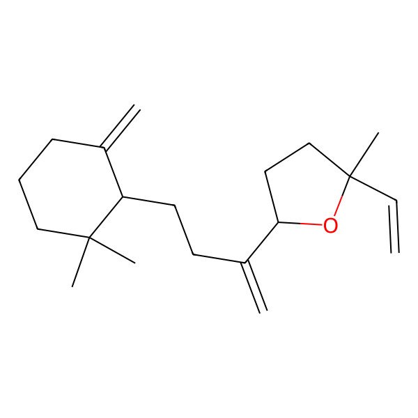 2D Structure of (2R,5R)-5-[4-[(1S)-2,2-dimethyl-6-methylidenecyclohexyl]but-1-en-2-yl]-2-ethenyl-2-methyloxolane