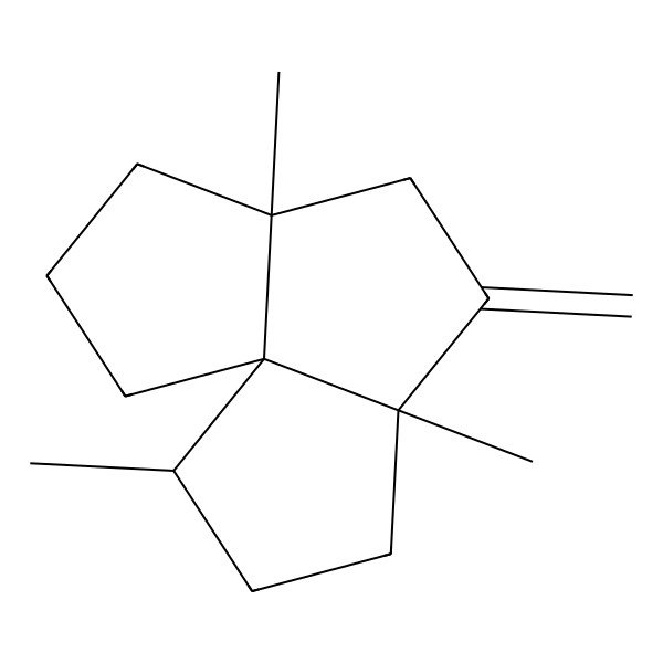 2D Structure of (2R,5S,8S)-2,5,8-trimethyl-6-methylidenetricyclo[6.3.0.01,5]undecane