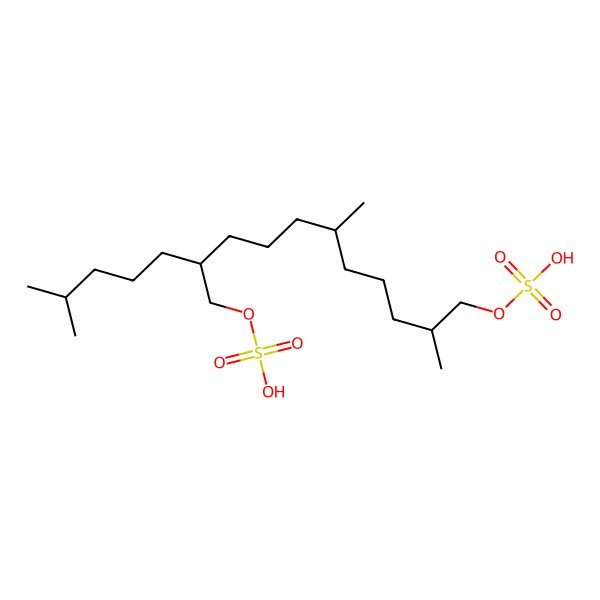 2D Structure of [(2R,6R,10S)-6,10-dimethyl-2-(4-methylpentyl)-11-sulfooxyundecyl] hydrogen sulfate
