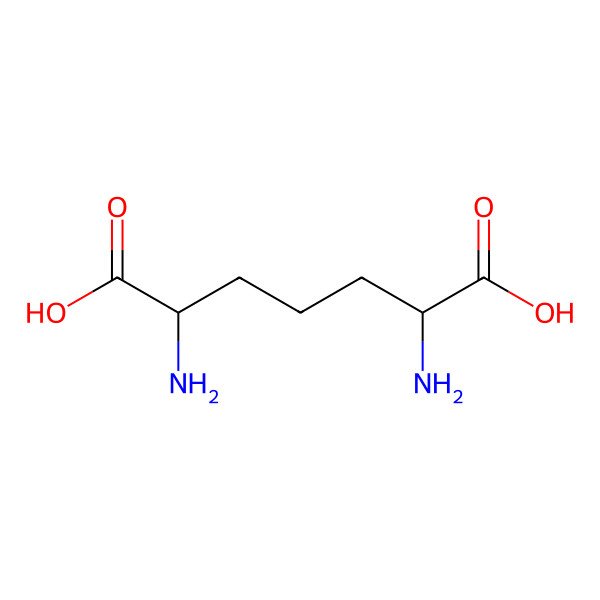 2D Structure of (2R,6S)-2,6-diaminoheptanedioic acid