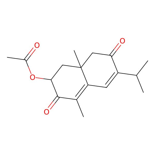 2D Structure of [(2R,8aR)-4,8a-dimethyl-3,7-dioxo-6-propan-2-yl-2,8-dihydro-1H-naphthalen-2-yl] acetate
