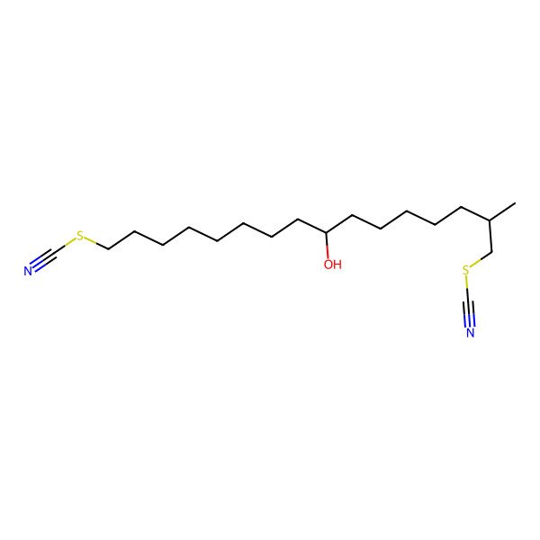 2D Structure of [(2R,8S)-8-hydroxy-2-methyl-16-thiocyanatohexadecyl] thiocyanate