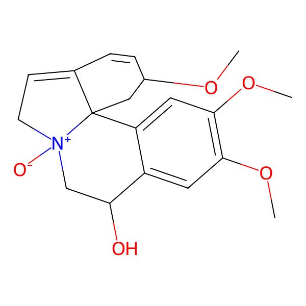 2D Structure of (2R,9R,13bS)-2,11,12-trimethoxy-7-oxido-2,6,8,9-tetrahydro-1H-indolo[7a,1-a]isoquinolin-7-ium-9-ol