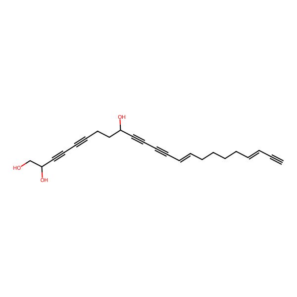 2D Structure of (2R,9S,14Z,20Z)-tricosa-14,20-dien-3,5,10,12,22-pentayne-1,2,9-triol