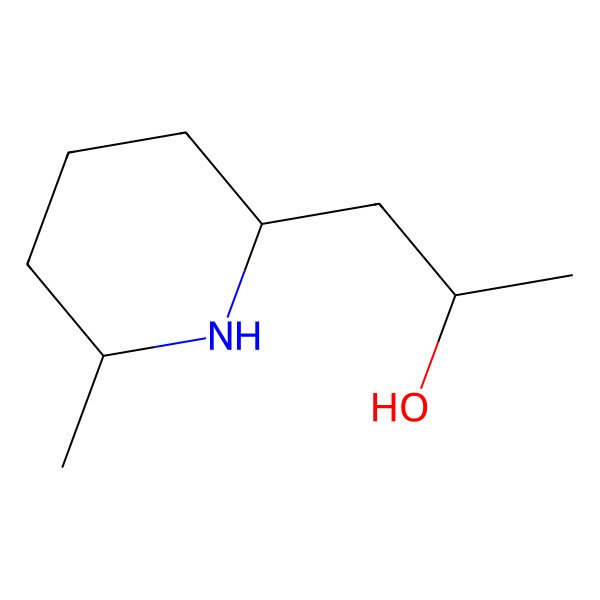 2D Structure of (2S)-1-[(2S,6S)-6-methylpiperidin-2-yl]propan-2-ol