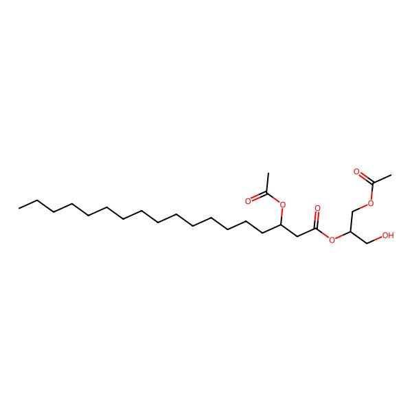 2D Structure of [(2S)-1-acetyloxy-3-hydroxypropan-2-yl] (3R)-3-acetyloxyoctadecanoate