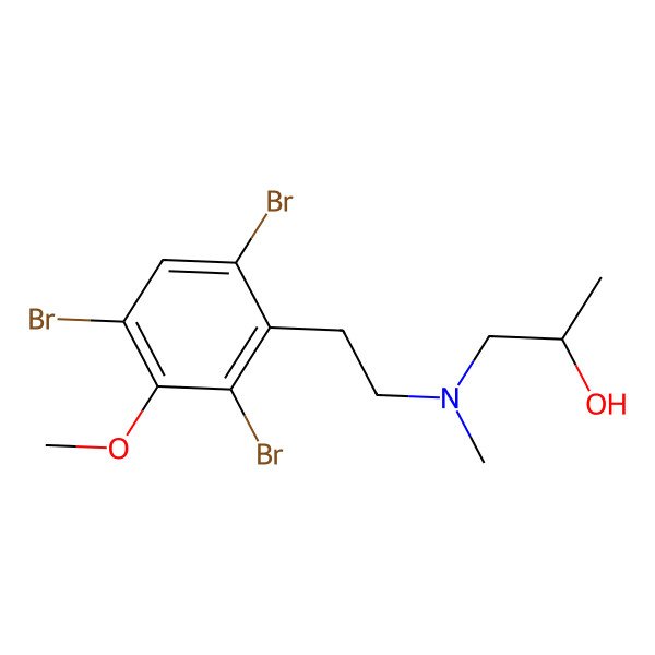 2D Structure of (2S)-1-[methyl-[2-(2,4,6-tribromo-3-methoxyphenyl)ethyl]amino]propan-2-ol